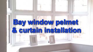 bay window pelmet curtains installation [upl. by Akimyt]