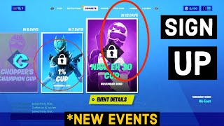 HOW to SIGN UP and REGISTER for ALL New Events in Fortnite [upl. by Evaleen919]