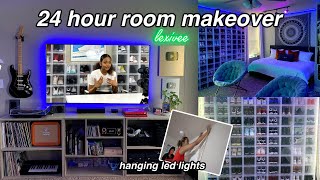 24 Hour Extreme Room Transformation  Room Makeover 2021  LexiVee [upl. by Terencio559]