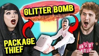 Adults React To Package Thief Vs Glitter Bomb Trap Revenge Prank [upl. by Danuloff476]