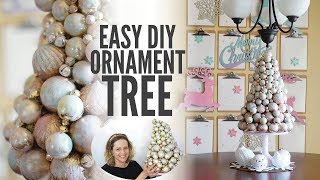 Elegant and Easy DIY Ornament Tree simple holiday decor [upl. by Nicolas]