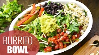 DIY Chipotle Burrito Bowl  HEALTHY LUNCH IDEAS [upl. by Hgiellek]