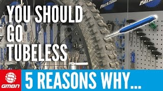 5 Reasons You Should Switch To Tubeless MTB Tyres  Mountain Bike Maintenance [upl. by Rodie]