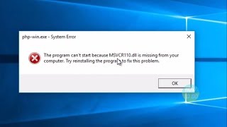 How to Fix Error MSVLR110 dll System Error The program cant start because [upl. by Mitman]