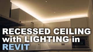 Recessed Ceiling with Light in Revit  Light Tutorial [upl. by Geri971]