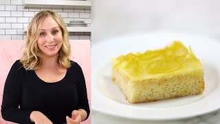 Easy LemonGlazed Sheet Cake Recipe  Frosted [upl. by Eniarol]