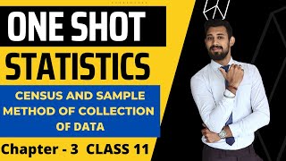 Census and Sample methods of collection of DATA  ONE SHOT  Class 11 [upl. by Josler]