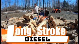 Eastonmade 24D Diesel Powered Log Splitter 36quot Long Stroke Double Log Lift [upl. by Alohs]