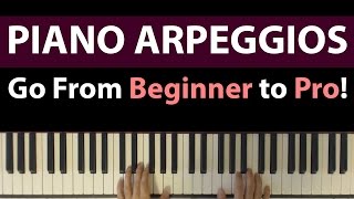 Piano Arpeggios Tutorial From Beginner to Pro  6 Patterns To Inspire Your Playing [upl. by Kopaz]