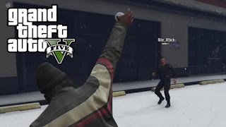 EPIC SNOWBALL FIGHT  GTA V Online [upl. by Dewhurst]