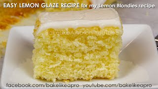 EASY LEMON GLAZE RECIPE [upl. by Olds]