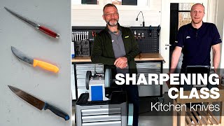 Knife sharpening  Part 1  Tormek Live Sharpening Class [upl. by Taima]