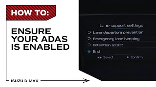 AllNew Isuzu DMax How To Ensure your ADAS is Enabled [upl. by Wanyen733]