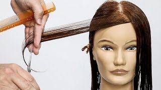 How to cut perfect face framing layers for long hair [upl. by Eylhsa]