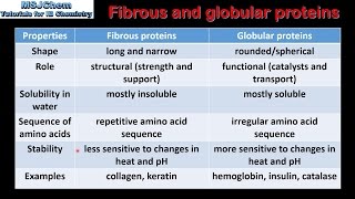 B2 Fibrous and globular proteins SL [upl. by Rees228]