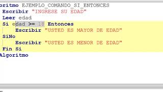 USO DEL COMANDO SI ENTONCES EN PSEINT [upl. by Faso]