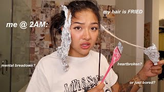 IMPULSIVELY BLEACHING MY HAIR AT 2AM Brad Mondo dont watch [upl. by Davidson]