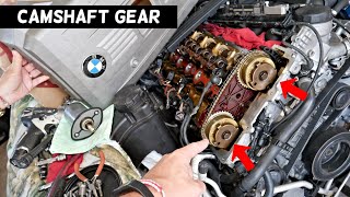 BMW VVT VANOS CAMSHAFT SPROCKET GEAR REPLACEMENT EXPLAINED [upl. by Ecinuahs984]