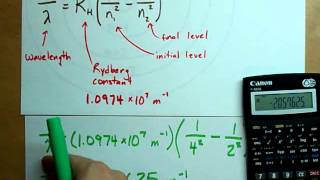 Wavelength of Light Released from Hydrogen [upl. by Nivla]