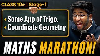 Class 10th Maths Maha Marathon  Some App of Trigonometry amp Coord Geometry 🔥  Shobhit Nirwan [upl. by Krishnah]