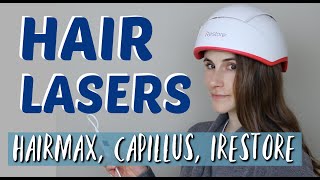 LASER THERAPY FOR HAIR GROWTH REVIEW HAIRMAX CAPILLUS IRESTORE DR DRAY [upl. by Leikeze]