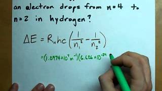 Energy Released ΔE for electron in Hydrogen Atom [upl. by Etnoek428]