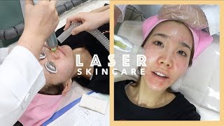 Laser Skincare Treatment in Korea Acne Scars Freckles amp Facial Hair Removal [upl. by Auburta377]