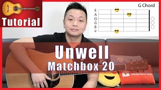 How to play Unwell on guitar tutorial  Matchbox 20 [upl. by Noy]