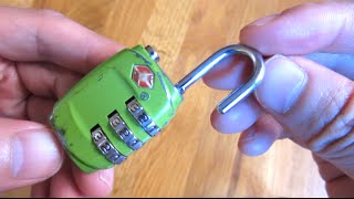 TSA Luggage Lock  How to Set and Reset Combination Instructions [upl. by Antipas]