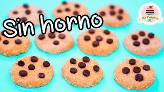 GALLETAS CHOCO CHIPS SIN HORNO  3 INGREDIENTES  MIS PASTELITOS KIDS [upl. by Abie]