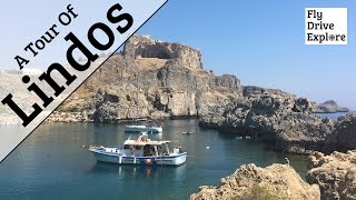 Lindos Rhodes  A Video Tour Of The Village And Bays [upl. by Galatea]