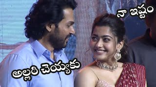 Actress Rashmika Mandanna Cute Attitude At Sulthan Pre Release Event  TFPC [upl. by Sari]