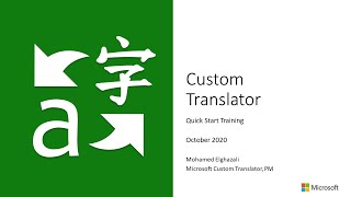 Getting Started with Custom Translator [upl. by Eedya]