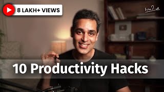 10 Productivity tips and tricks that work  Ankur Warikoo Hindi Video  How to be more productive [upl. by Ahseret180]