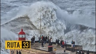 Las olas gigantes de Nazaré  Portugal [upl. by Eidob]