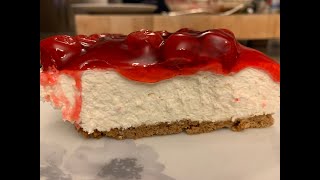 Easy 3 Ingredient No Bake Cherry Cheesecake [upl. by Euginom]