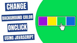 Change Background Color onclick using JavaScript [upl. by Eidnas953]