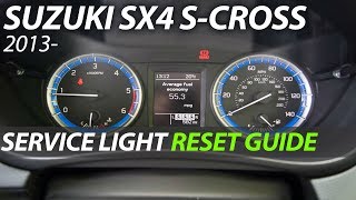 Suzuki SX4 SCross  Service Light Reset Oil Light Maintenance light [upl. by Dnama345]