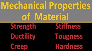 Mechanical Properties of Material [upl. by Quartana527]