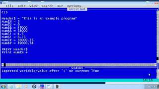 QBasic Tutorial 4  Variables And Data Types  QB64 [upl. by Simetra617]