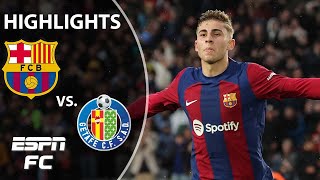 Barcelona vs Getafe  LALIGA Highlights  ESPN FC [upl. by Thaddus395]