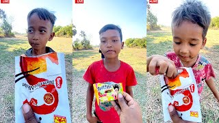 A Poor Children’s Sweet Smiles Sharing Love Through Bread and Candy 🍨🍭🍬 [upl. by Zurc]