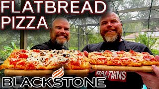 HOW TO MAKE THE BEST FLATBREAD PIZZAS ON THE BLACKSTONE GRIDDLE EASY RECIPE [upl. by Anuahs]