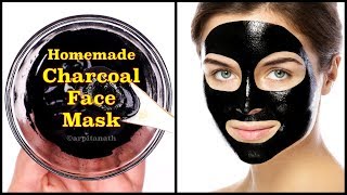 Homemade Charcoal Face Mask  Get Rid of Oily Skin Acne amp Pimples [upl. by Gwenni]