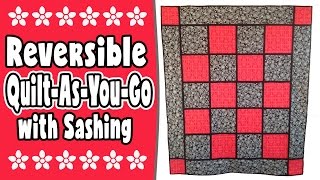 QUILT AS YOU GO WITH SASHING Tutorial [upl. by Ahsaeyt]