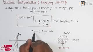 DSP78 bilinear transformation and frequency warping in IIR filters  EC Academy [upl. by Lyrac]