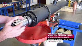 Parker SingleActing Telescopic Cylinder Reseal Procedure [upl. by Angell]