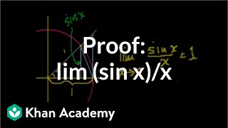 Proof lim sin xx  Limits  Differential Calculus  Khan Academy [upl. by Buck]