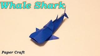 Paper Craft Origami  How to make a Whale Shark DIY tutorial [upl. by Adnilav]