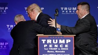 Donald Trump rushed off stage during rally in Nevada [upl. by Noxas]